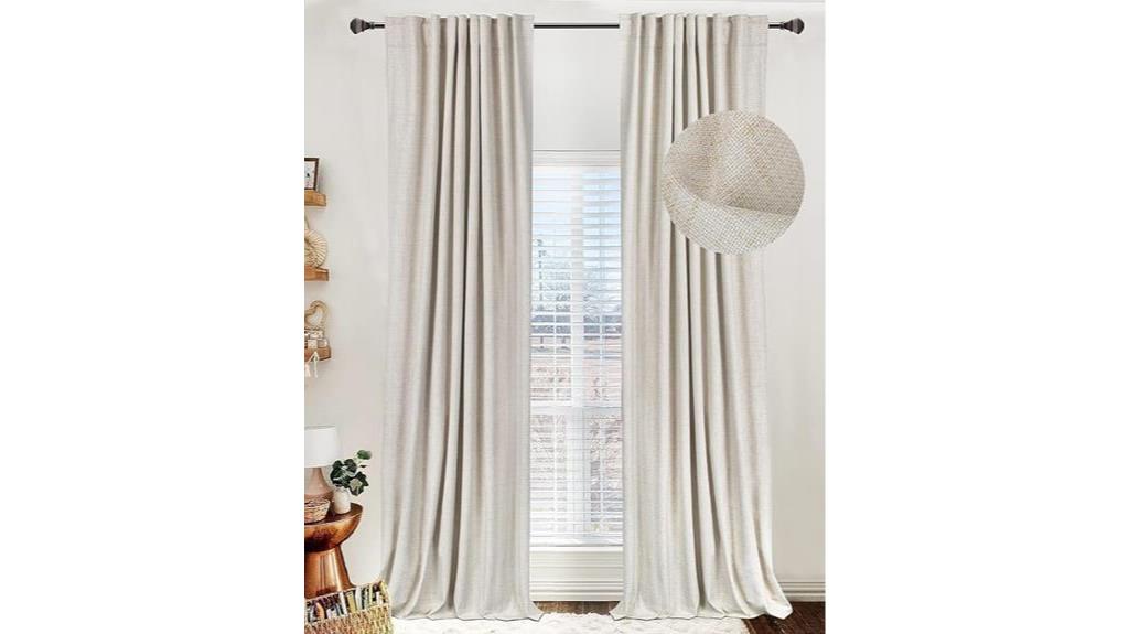 cream blackout curtains 84 inches