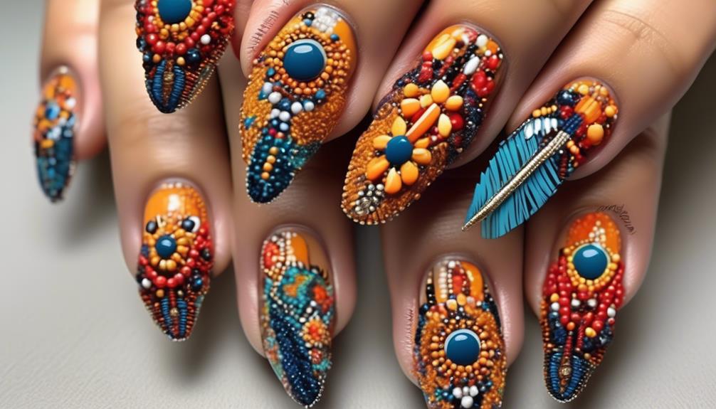 creative indigenous nail designs