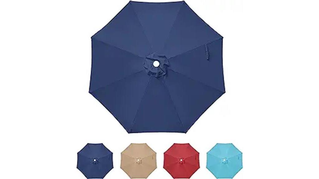 dark blue patio umbrella