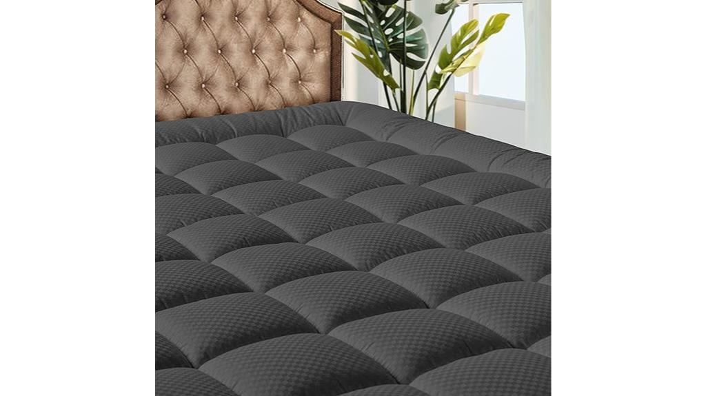 dark grey full mattress pad