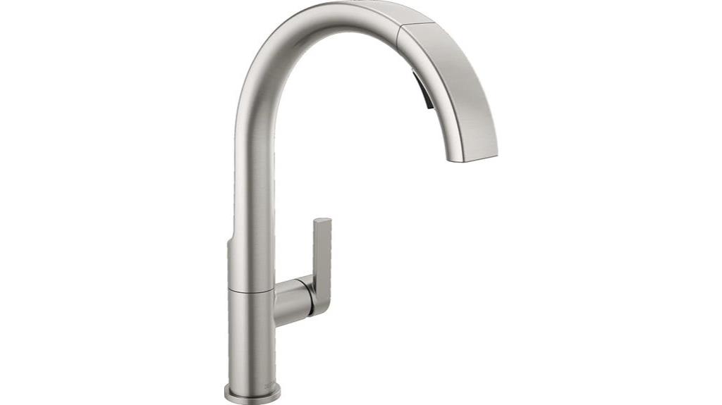 delta stainless kitchen faucet