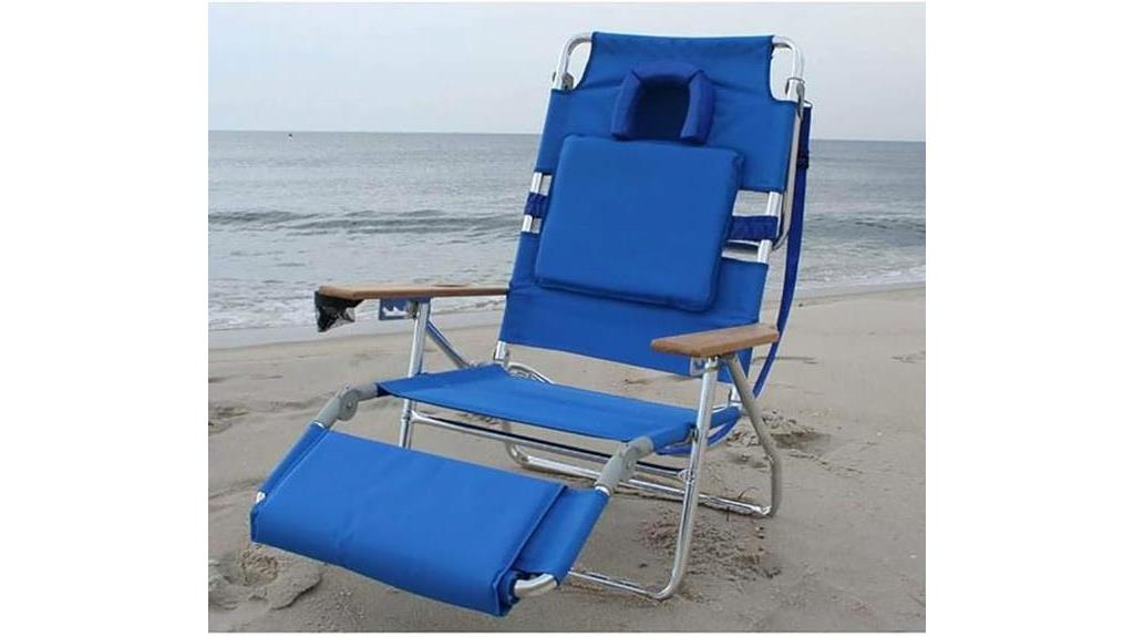 deluxe beach chair with face opening