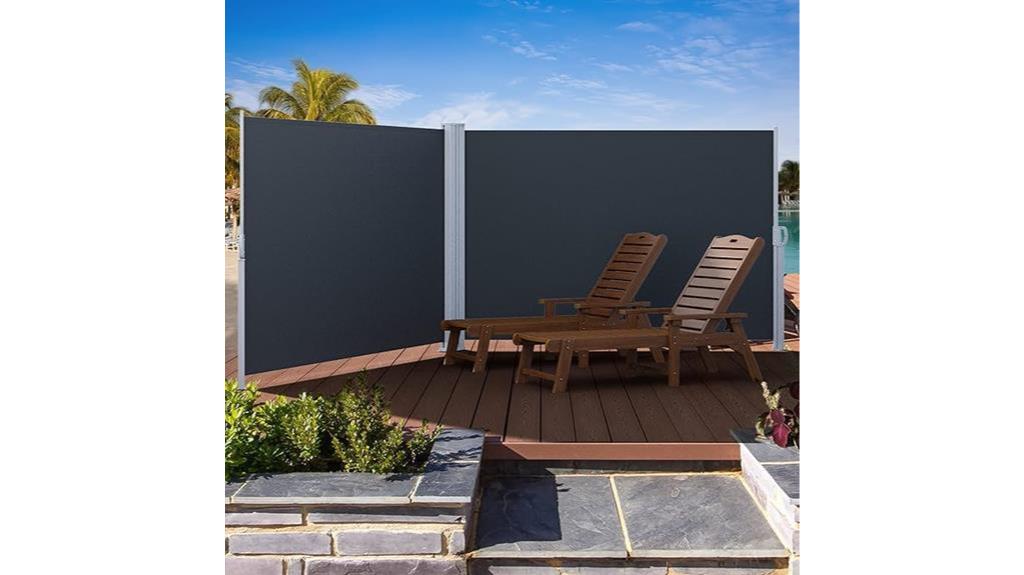double side retractable privacy