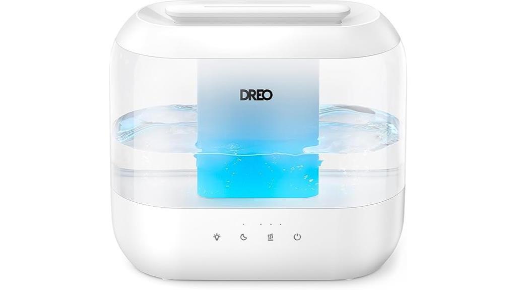 dreo 4l humidifier with diffuser and nightlight