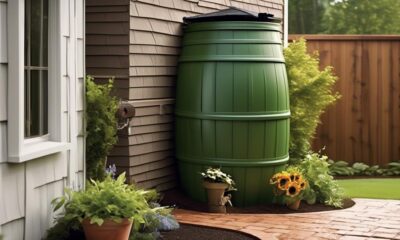 eco friendly rain barrel collection