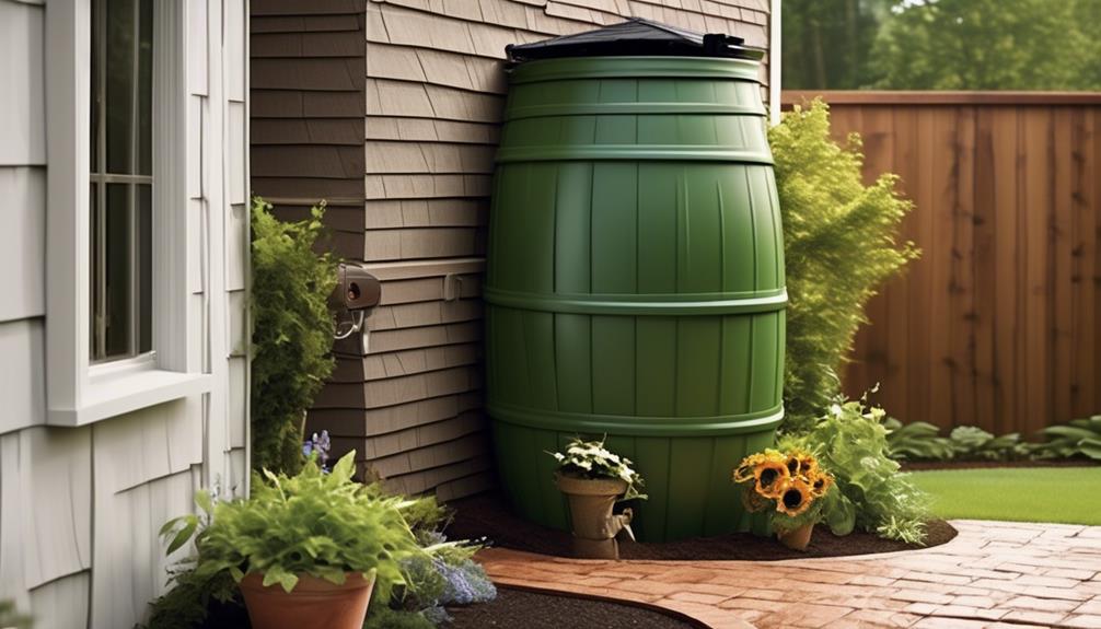 eco friendly rain barrel collection