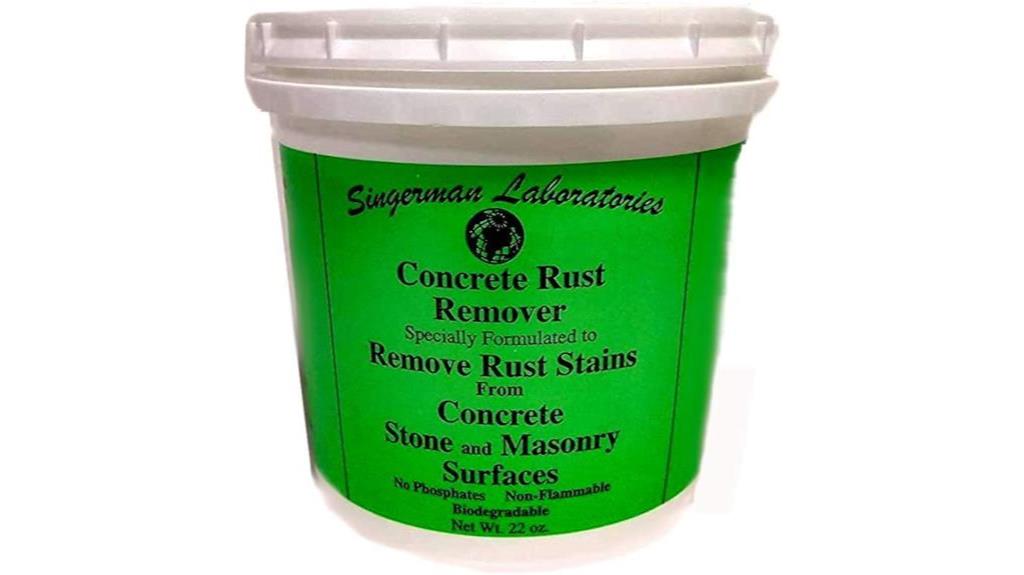 effective rust remover for concrete