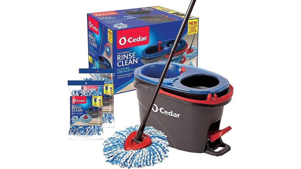 efficient and easy to use mop system with additional refills