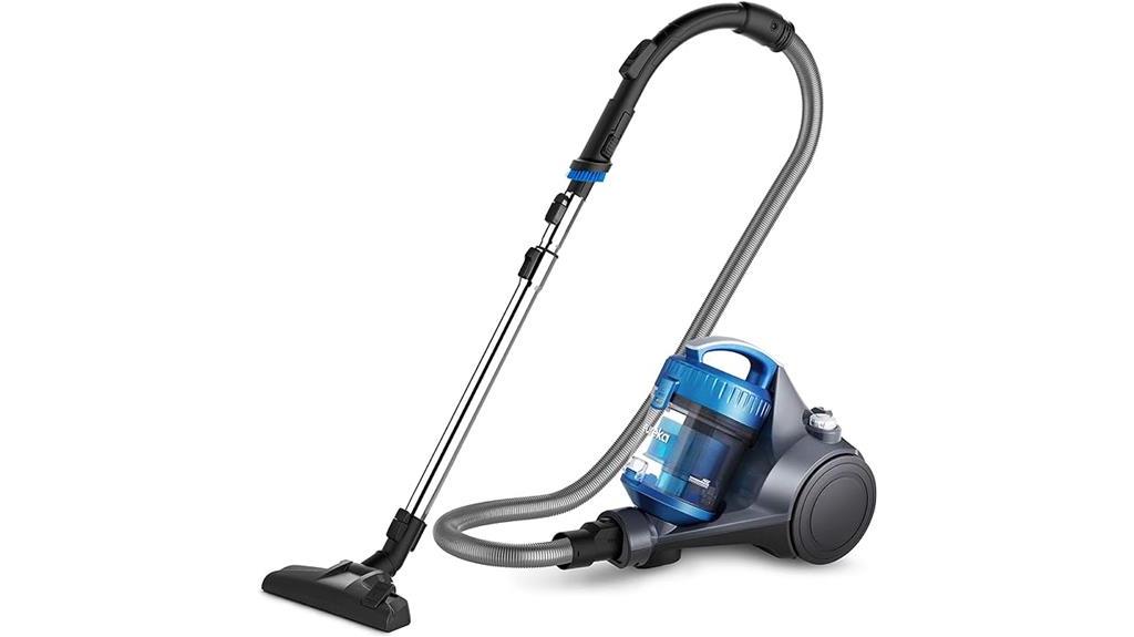 efficient and powerful canister vacuum