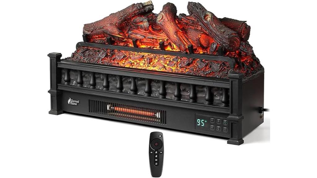 electric fireplace log heater