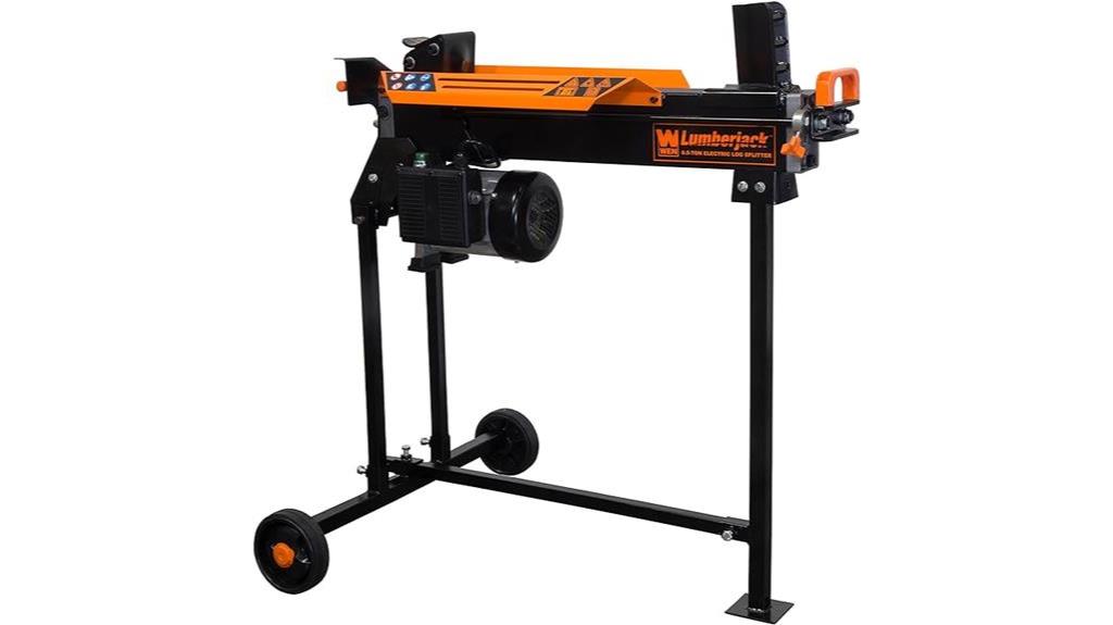 electric log splitter with stand