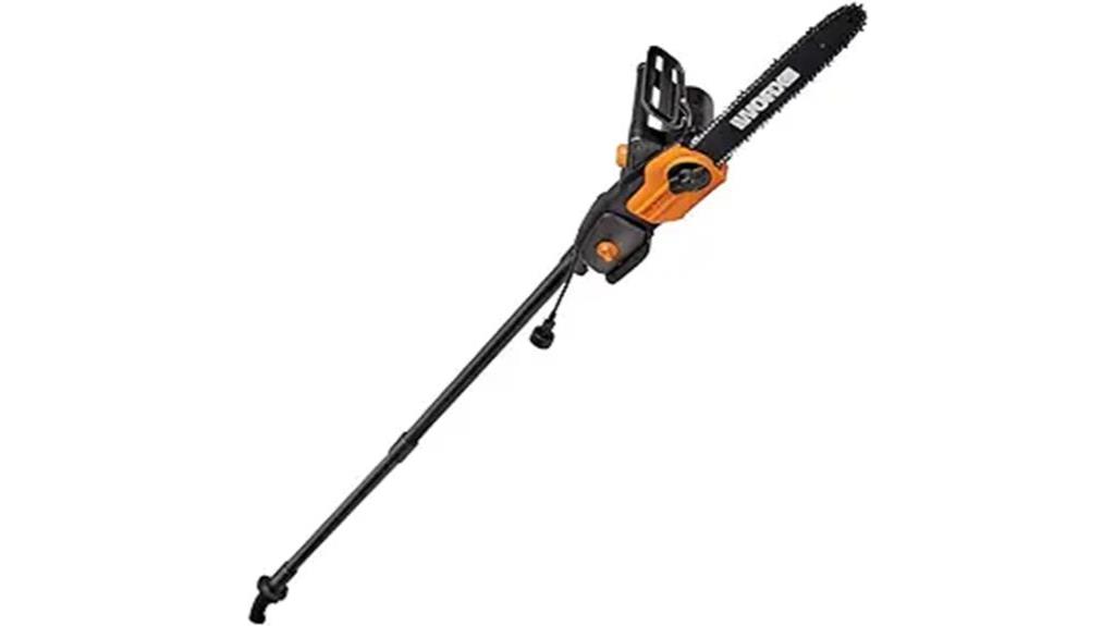 electric pole saw with 8 amp motor