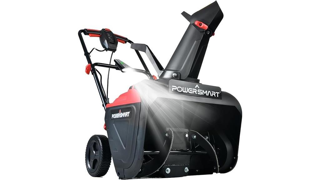 electric snow blower with light