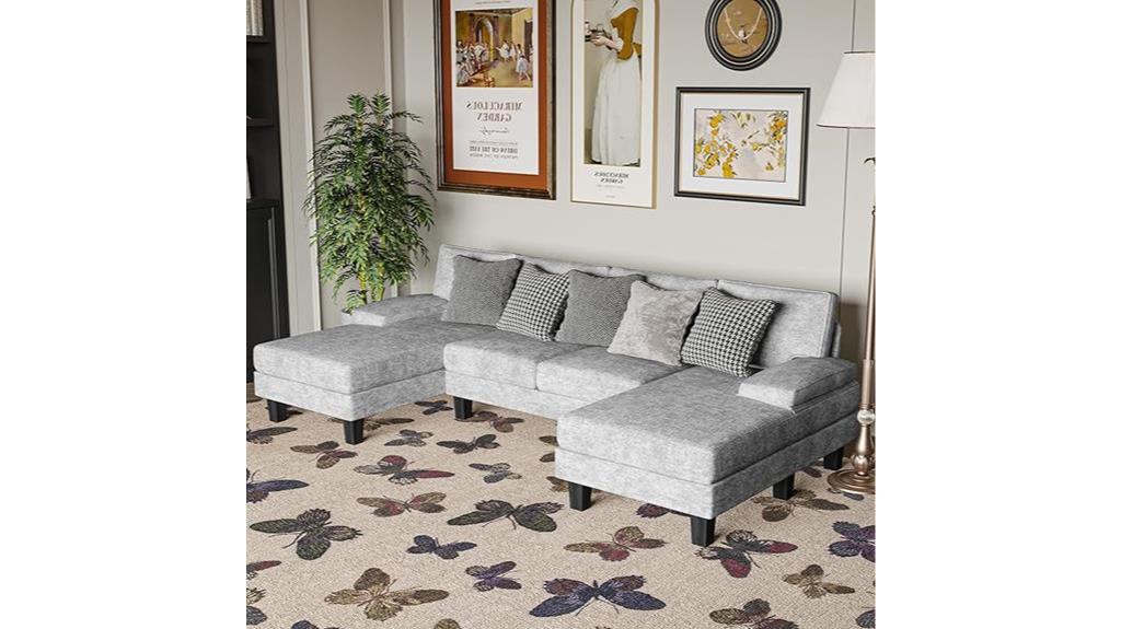 gray convertible sectional sofa