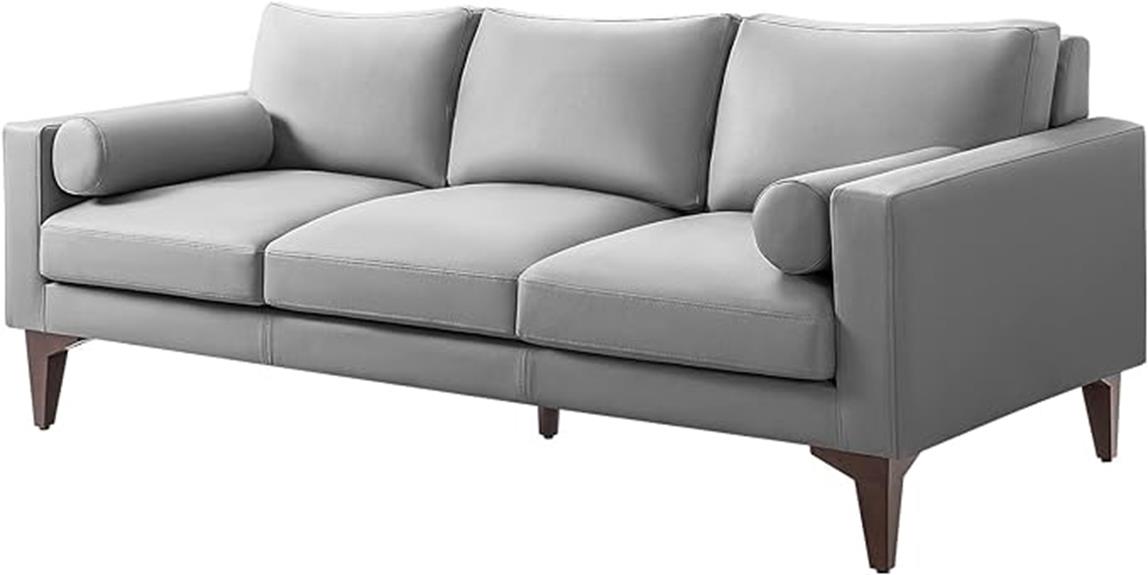 gray mid century modern sofa