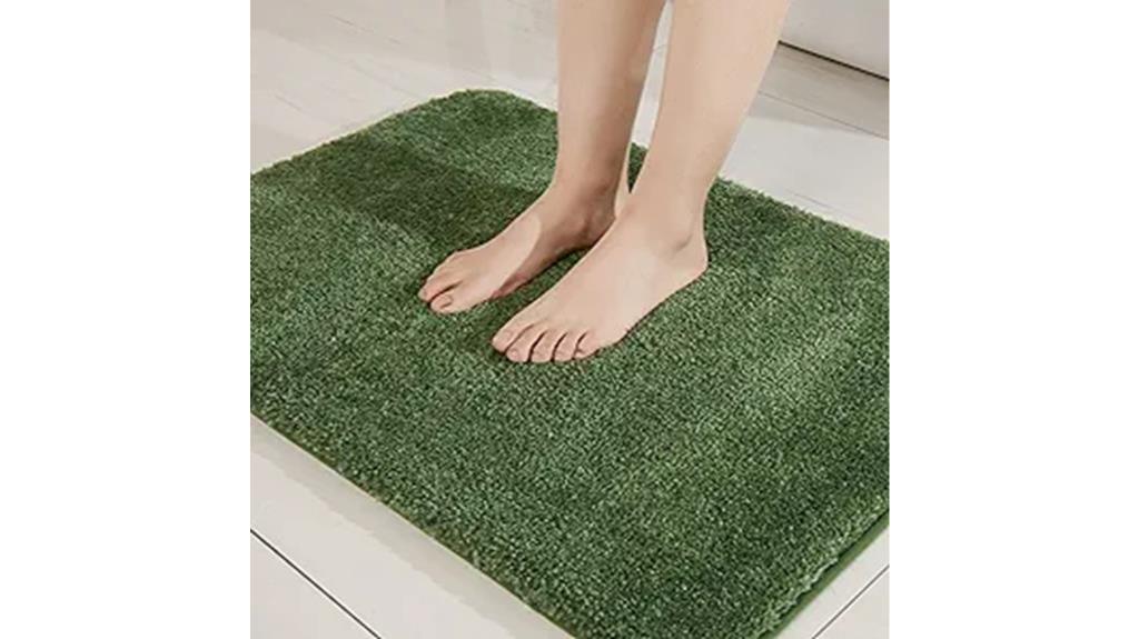 green extra thick bath rug