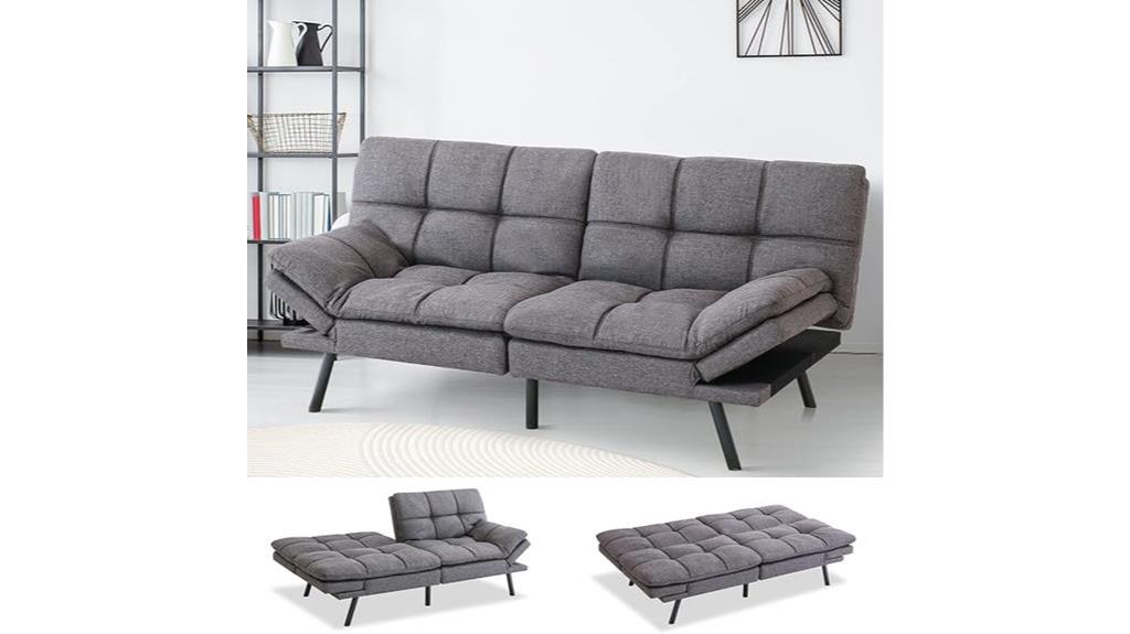 grey convertible sofa bed