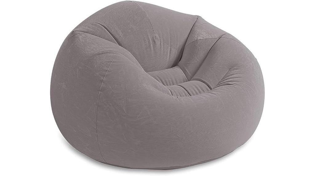 grey inflatable lounge chair