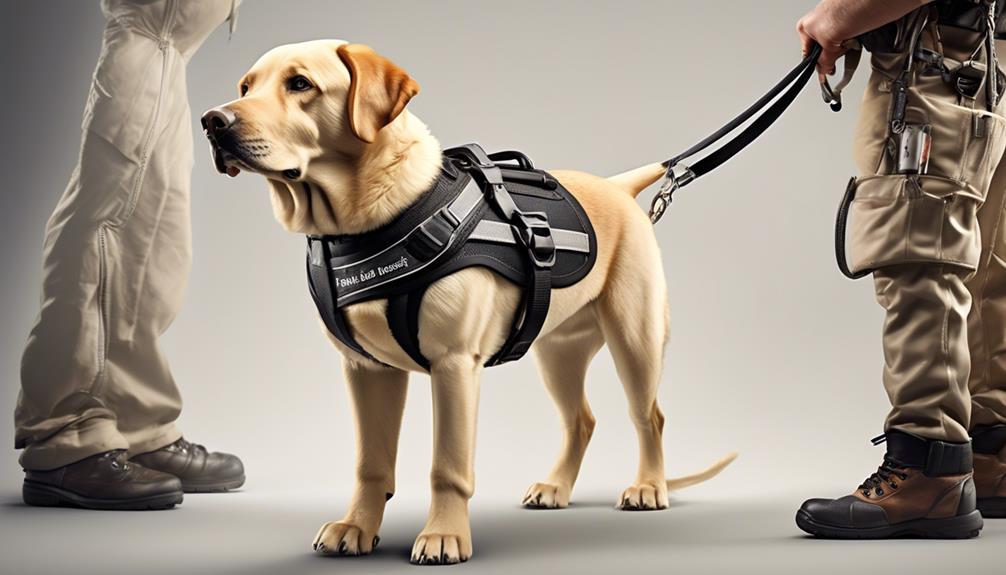 guide dogs wear special harnesses