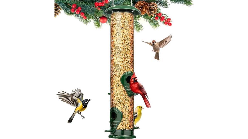 hanging metal bird feeder