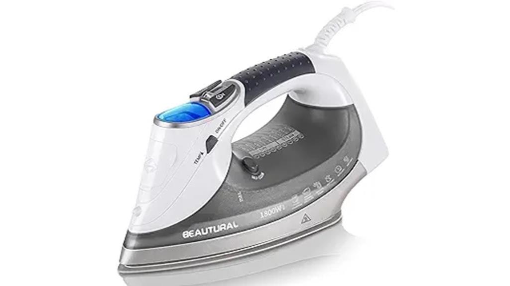 high powered steam iron with lcd screen