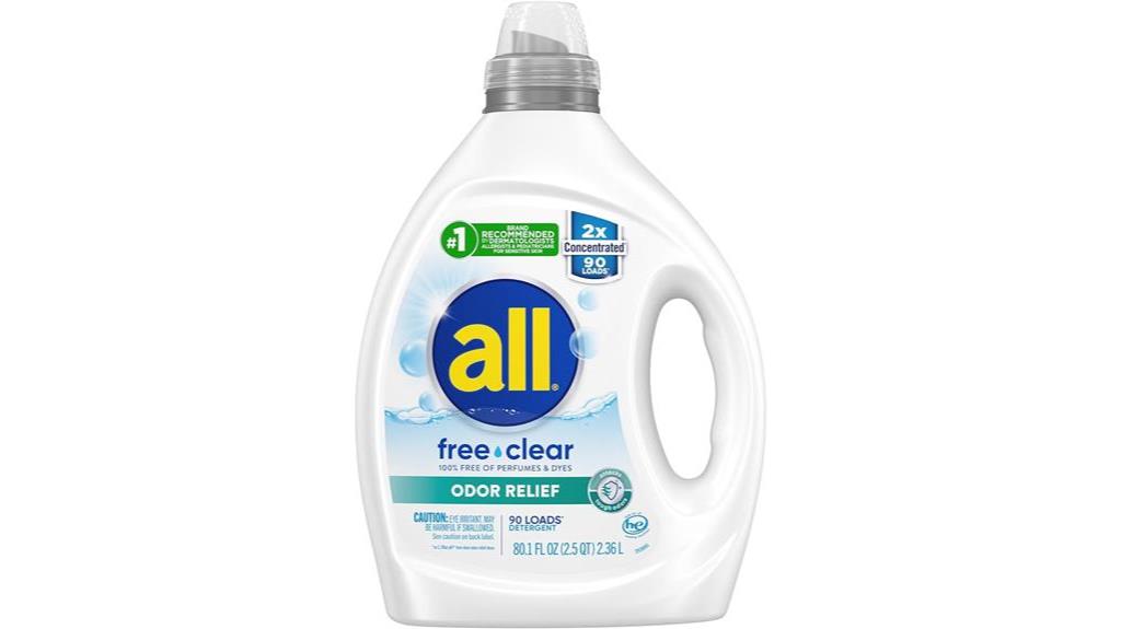 hypoallergenic unscented liquid detergent