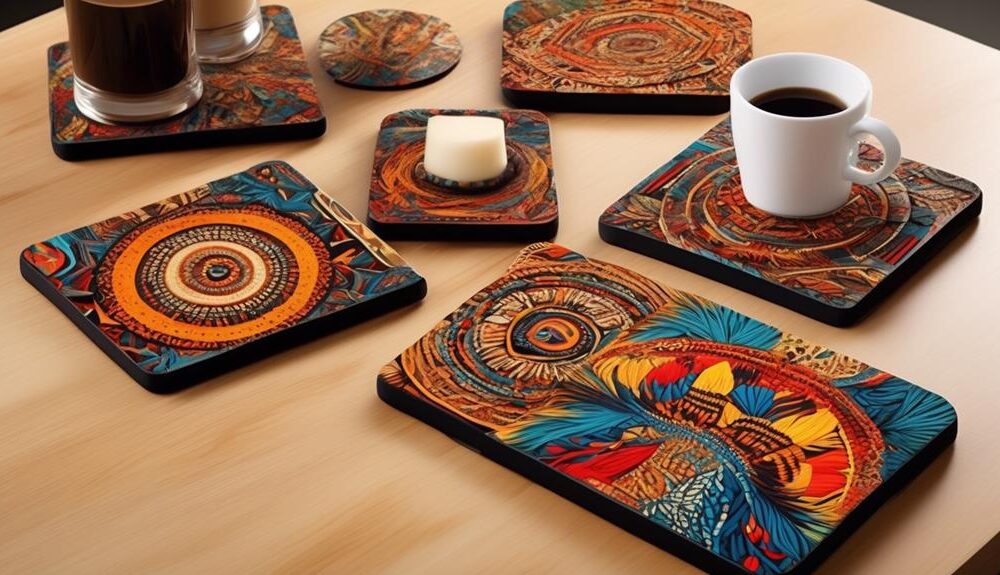 indigenous inspired coaster collection