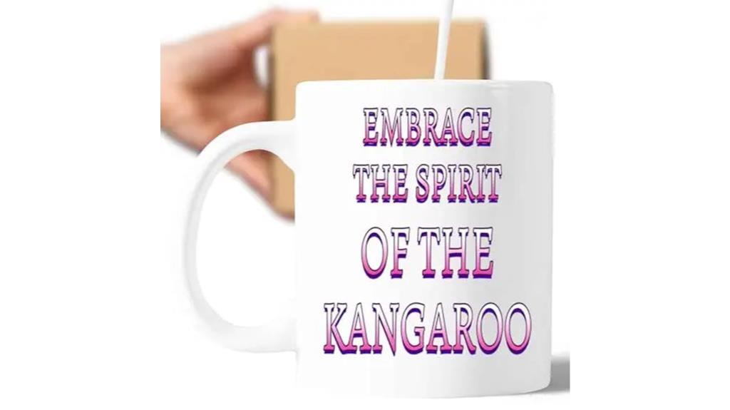 indigenous inspired kangaroo art mug