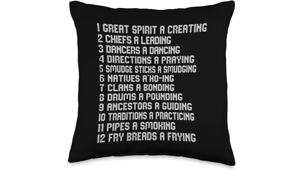 indigenous themed holiday pillow