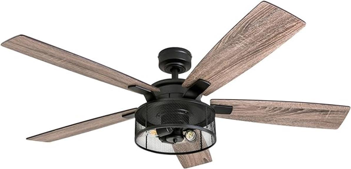 industrial style led ceiling fan