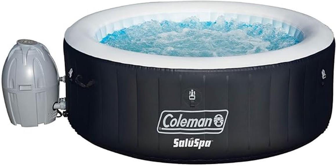 inflatable hot tub 2 4 person black