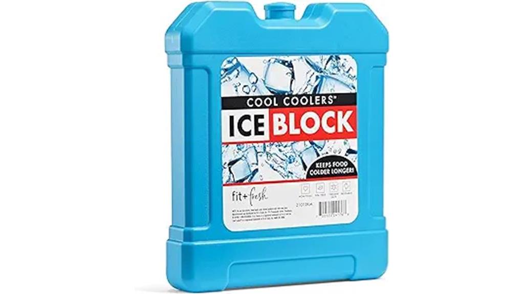 large blue ice block