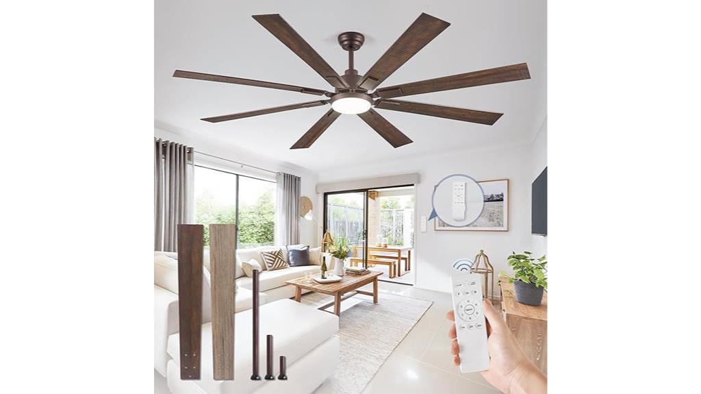 large ceiling fan with lights