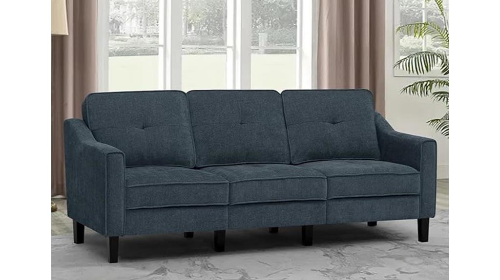 lesofair 84 chenille grey sofa
