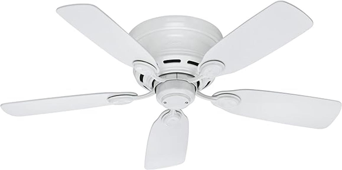 low profile white ceiling fan