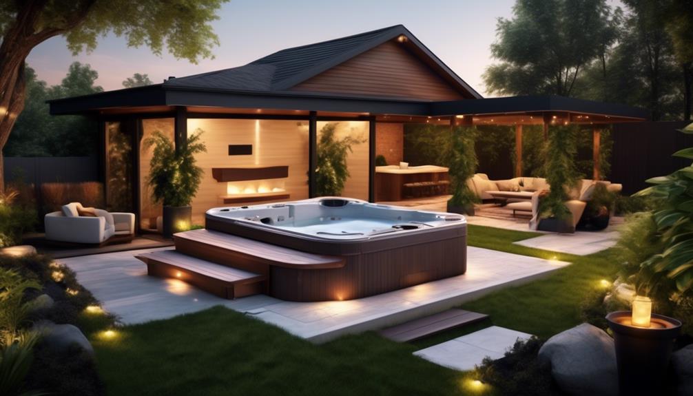 luxurious and relaxing backyard