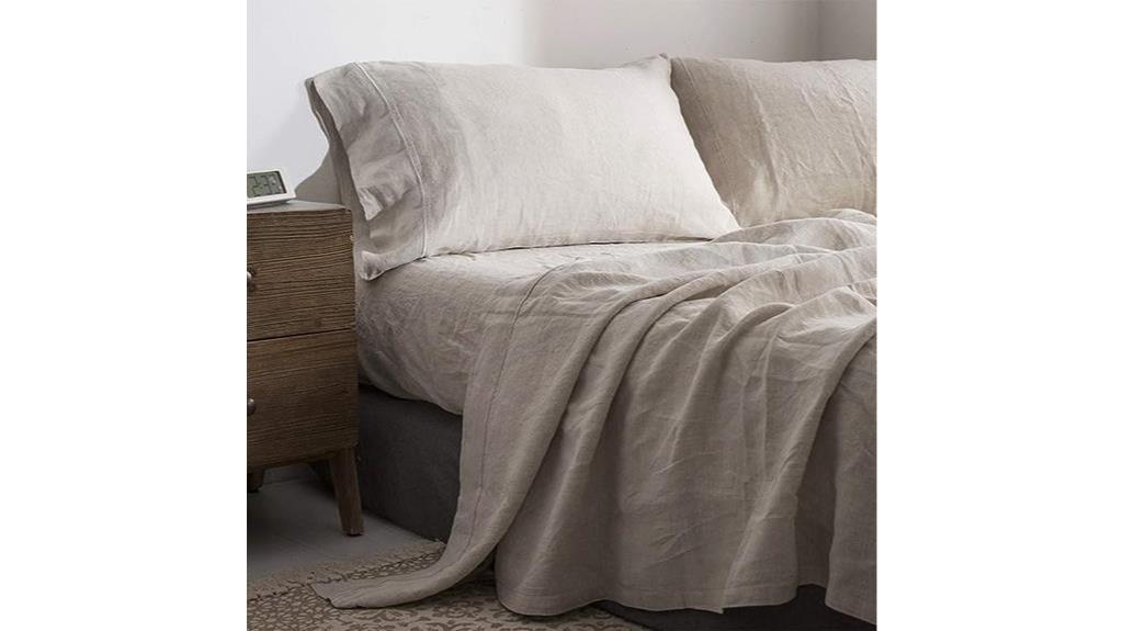 luxurious french linen sheet set
