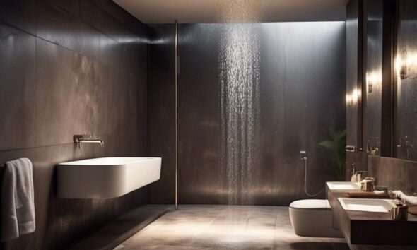 luxurious rain shower head