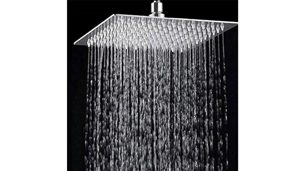 luxury chrome rain shower