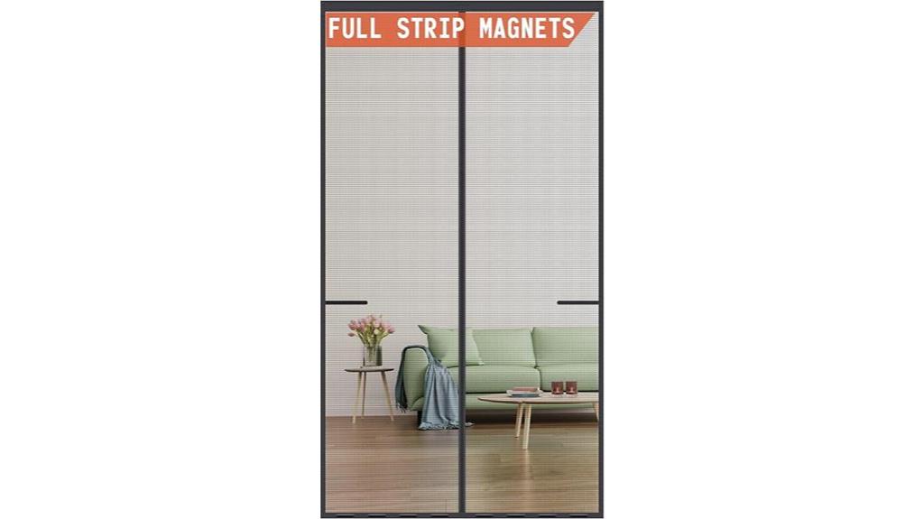magnetic screen door for single front patio doors