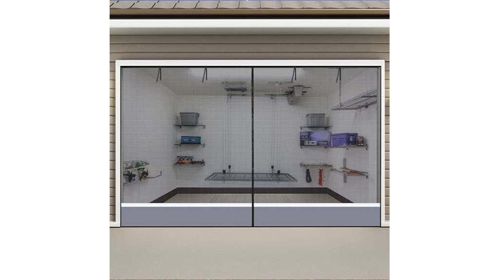 magnetic self sealing retractable garage door screen