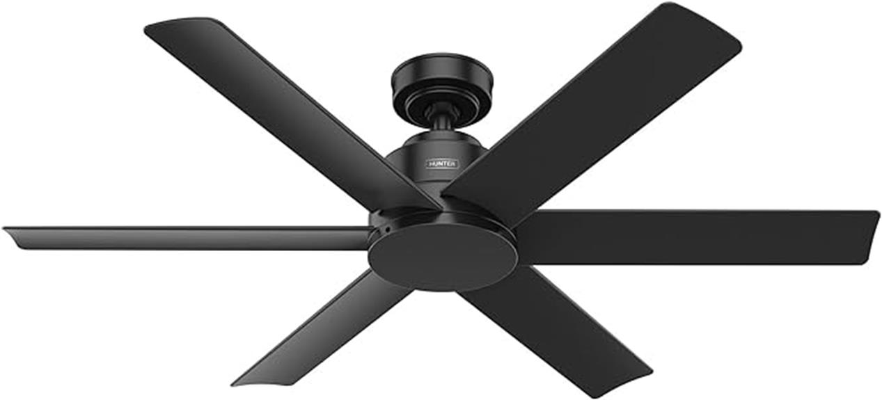 matte black 52 inch outdoor ceiling fan