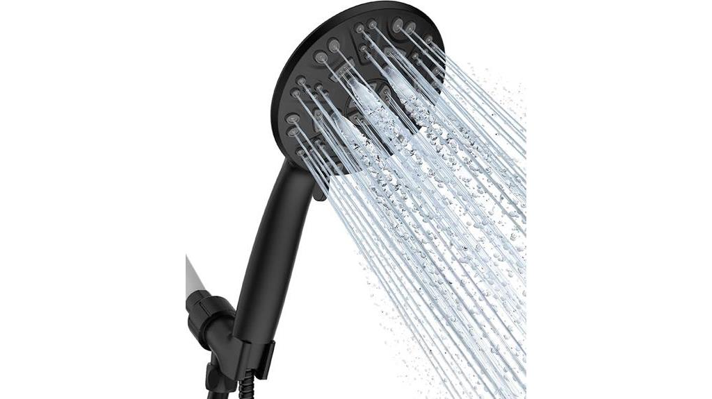 matte black handheld shower