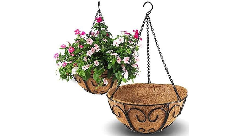metal hanging planter basket