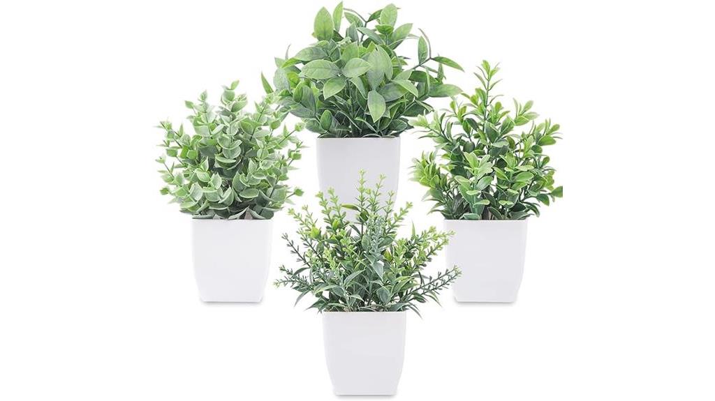 mini artificial potted plants