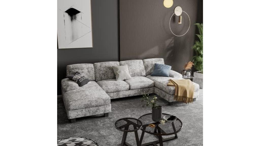 modern grey modular sofa