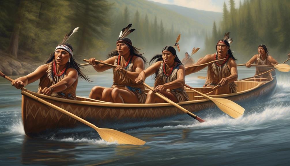 native american canoeing in games