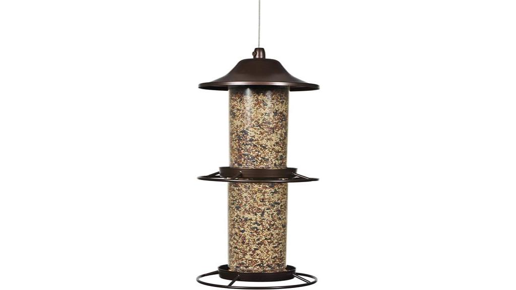 outdoor 2 tier bird feeder
