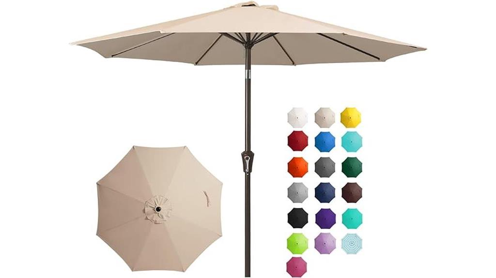 outdoor patio umbrella features
