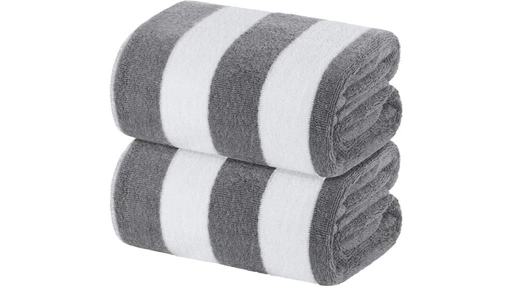 oversized cabana stripe towels